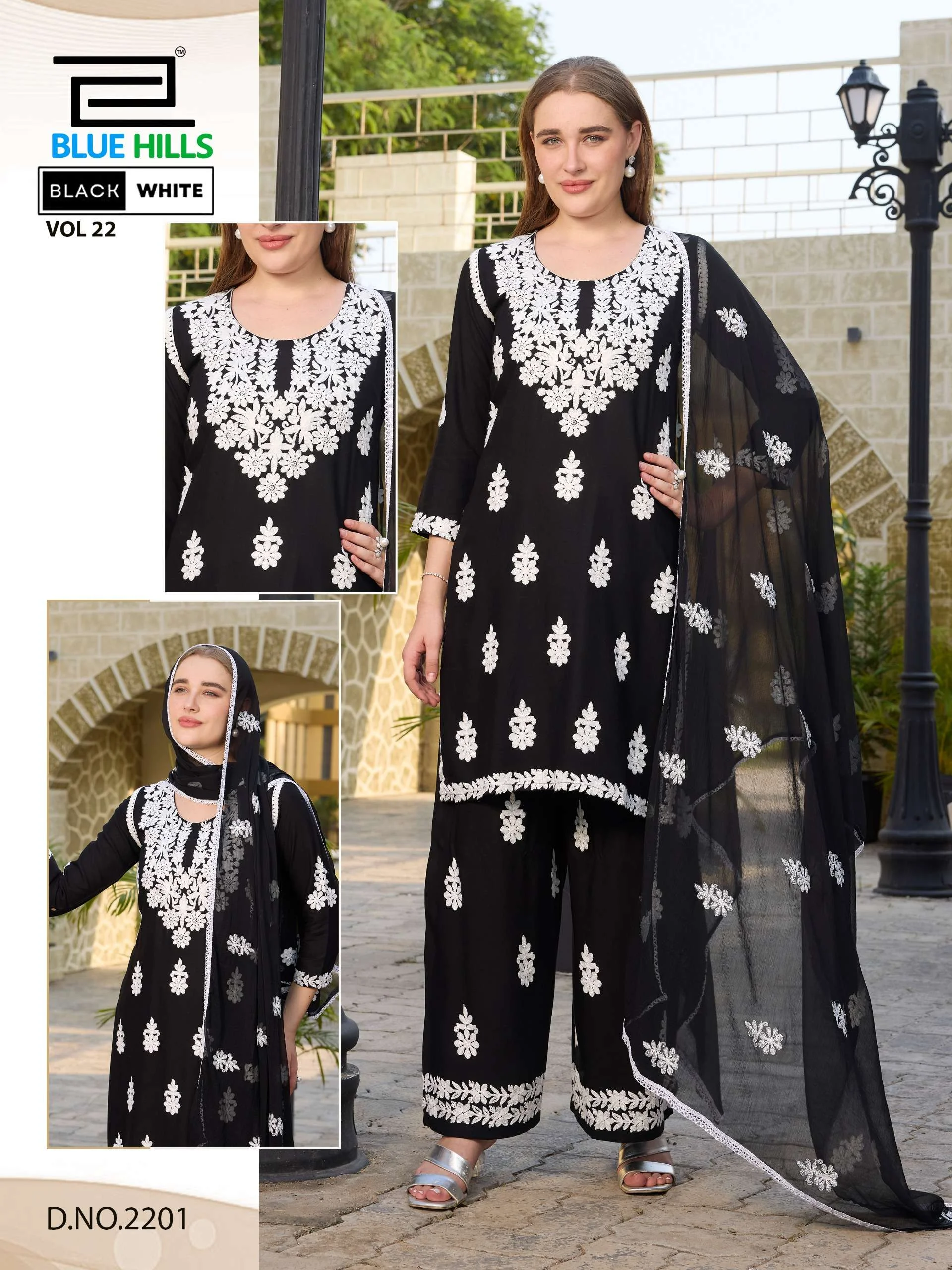 Blue Hills Black And White Vol 22 - Readymade Dress 3