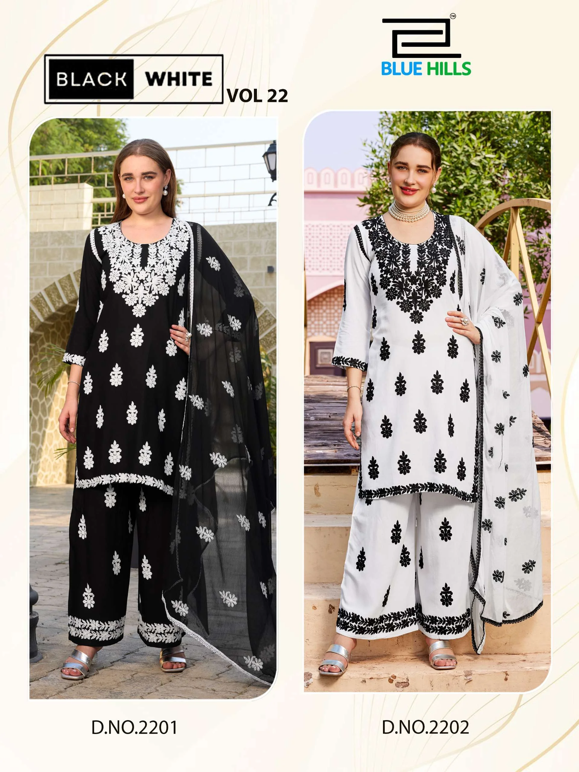 Blue Hills Black And White Vol 22 - Readymade Dress 4