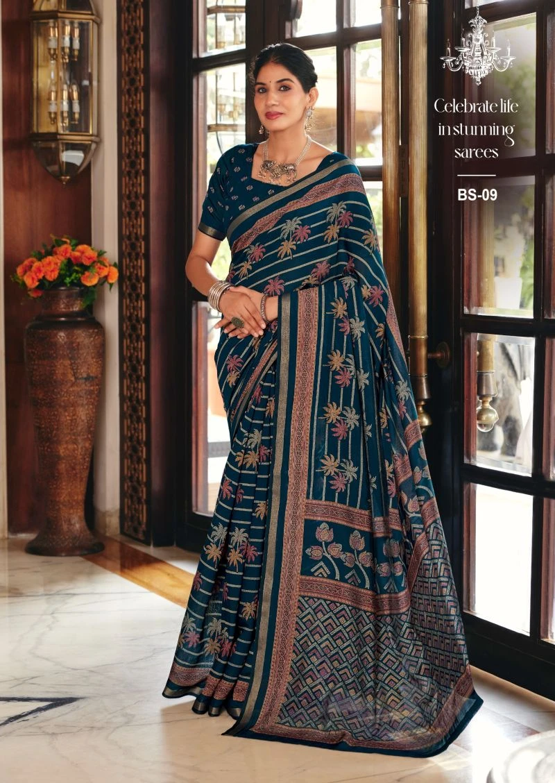 Brhmani Silk Soft Viscose Silk Printed Saree Collection 2