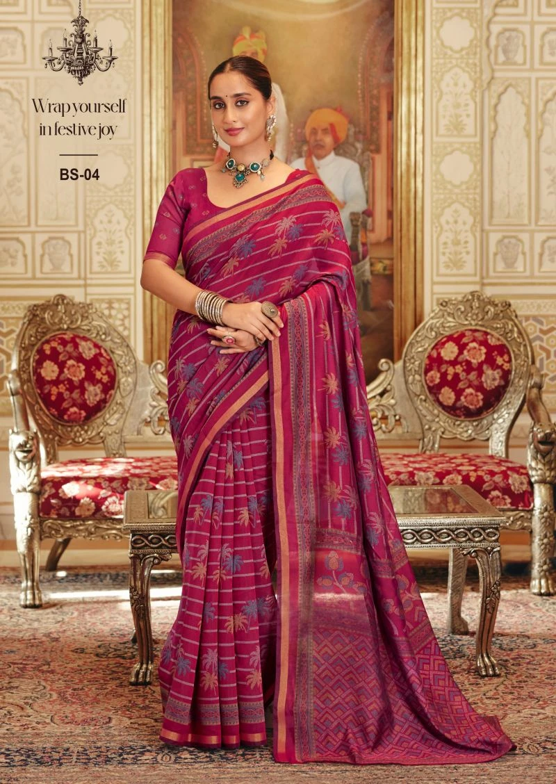 Brhmani Silk Soft Viscose Silk Printed Saree Collection 9