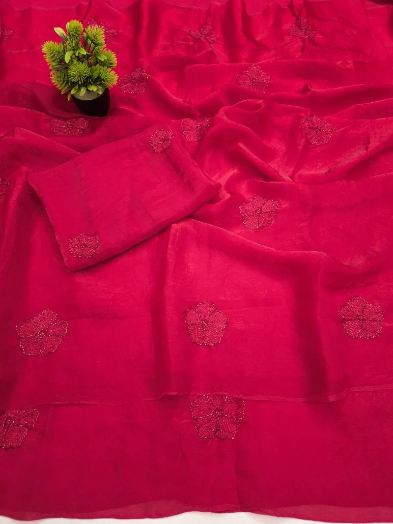 Bt 1318 Soft Space Silk Sequence Worked Saree Collection 2