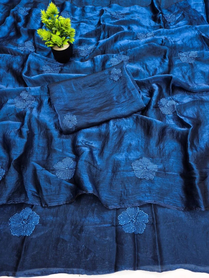 Bt 1318 Soft Space Silk Sequence Worked Saree Collection 5