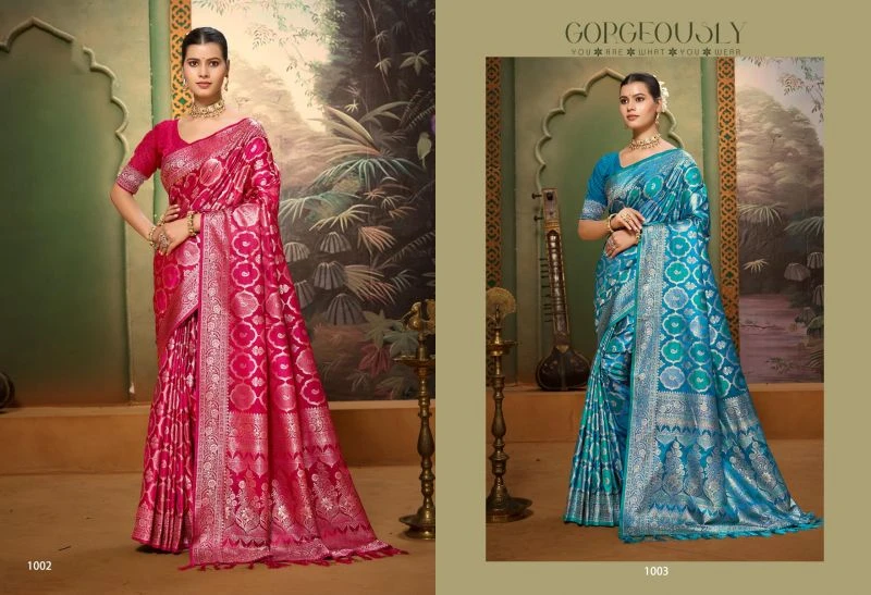 Bunawat Chetnya Vol 3 Satin Silk Woven Worked Saree Collection 3
