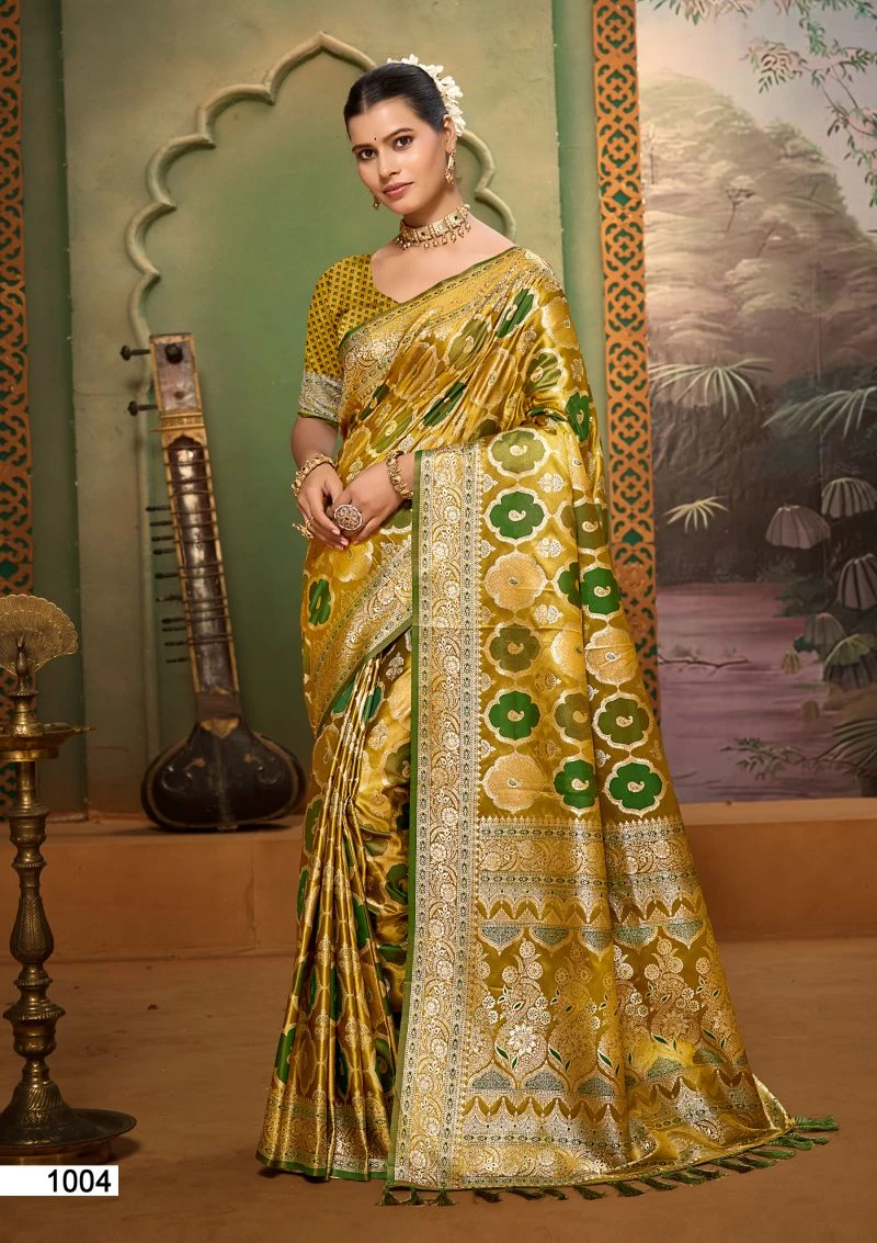 Bunawat Chetnya Vol 3 Satin Silk Woven Worked Saree Collection 4