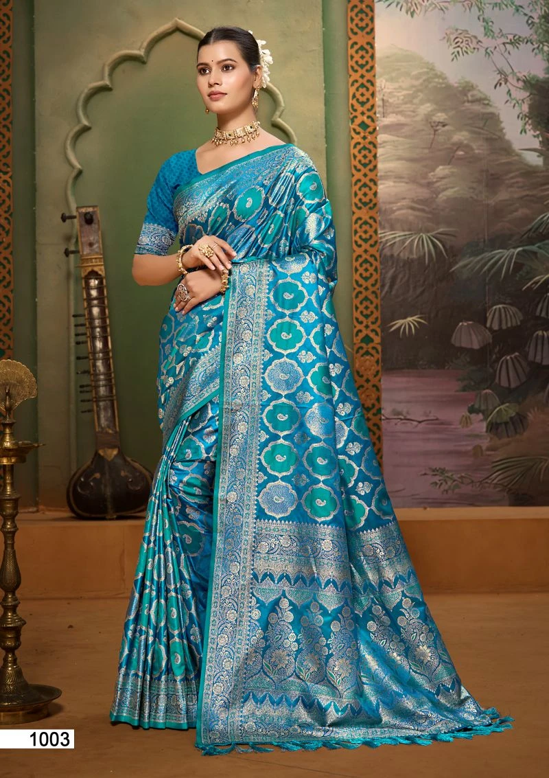 Bunawat Chetnya Vol 3 Satin Silk Woven Worked Saree Collection 5