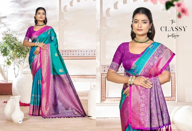Bunawat Kavya Silk Soft Silk Woven Work Festival Saree 3