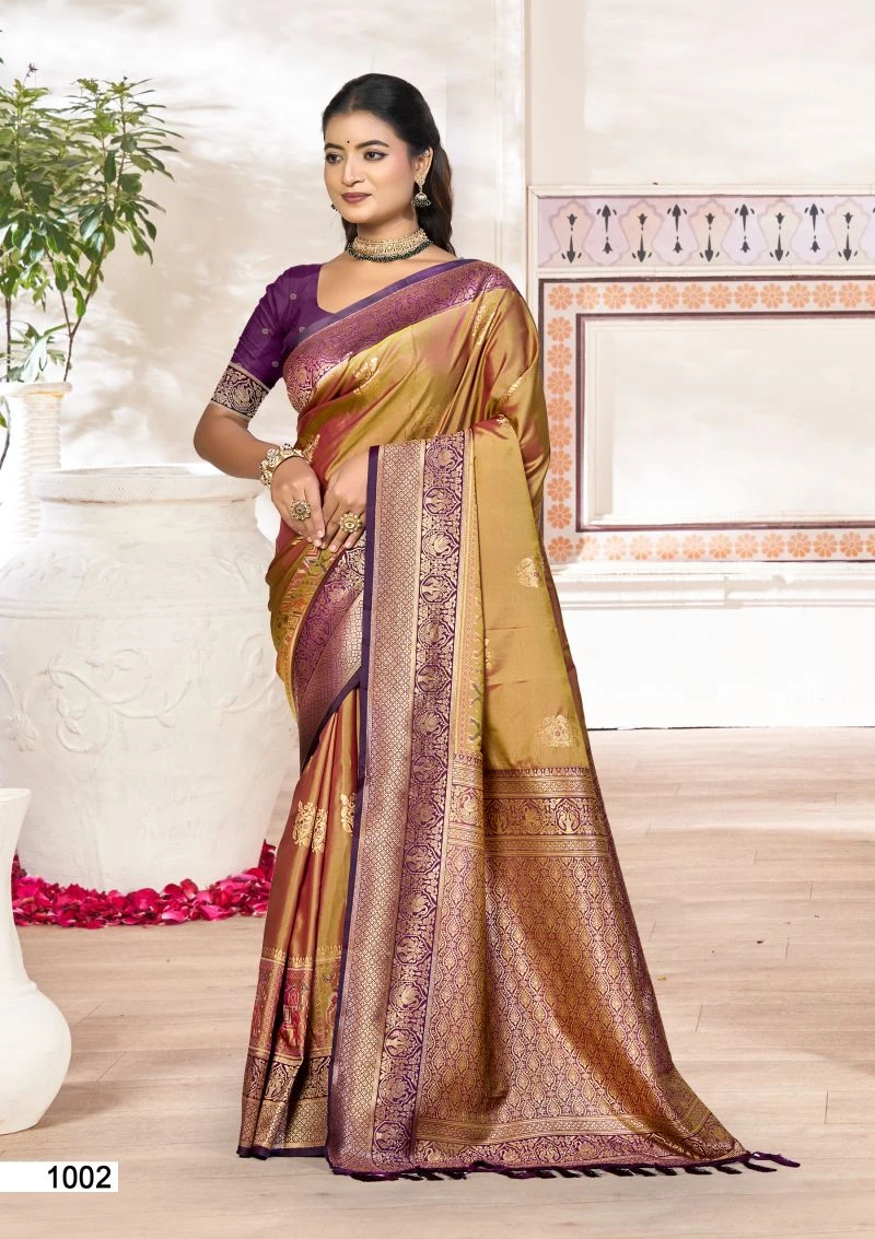 Bunawat Kavya Silk Soft Silk Woven Work Festival Saree 4