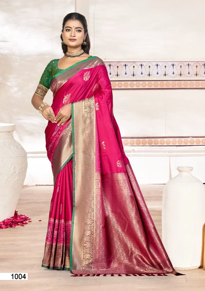 Bunawat Kavya Silk Soft Silk Woven Work Festival Saree 5