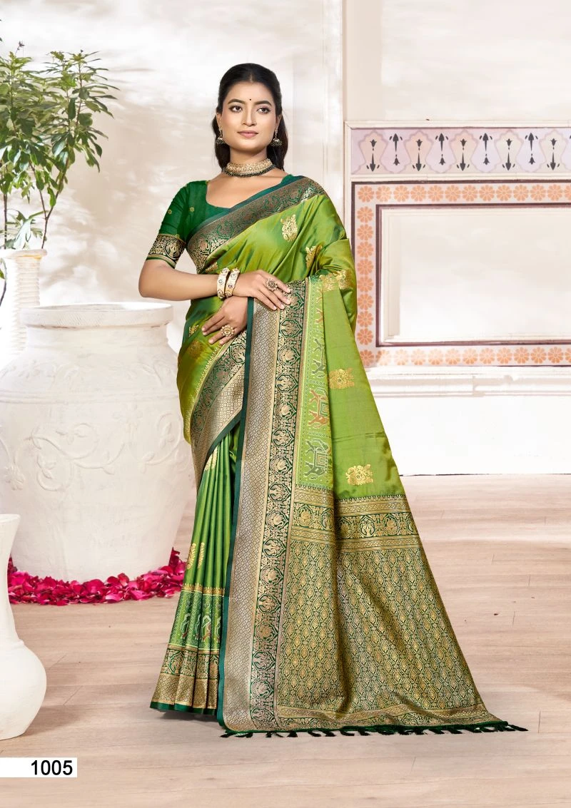 Bunawat Kavya Silk Soft Silk Woven Work Festival Saree 6