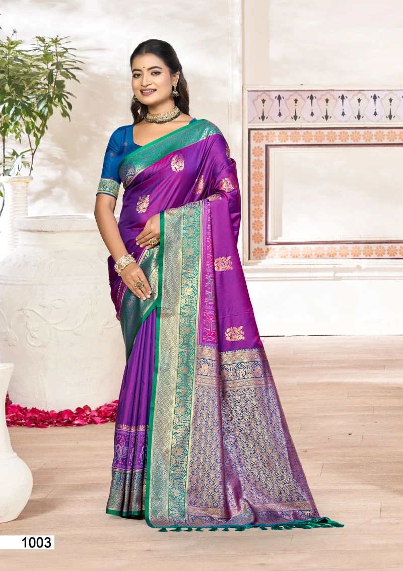 Bunawat Kavya Silk Soft Silk Woven Work Festival Saree 7