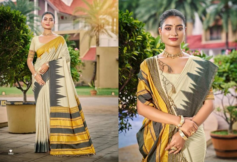 Bunawat Lavina Silk 3 Slub Silk Sangam Prints Saree Collection 5