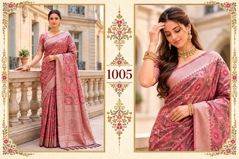 Bunawat Najrana Vol 1 Banarasi Silk Sangam Prints Saree 2