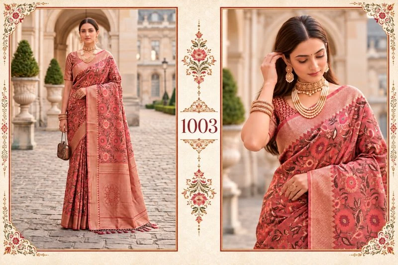 Bunawat Najrana Vol 1 Banarasi Silk Sangam Prints Saree 3