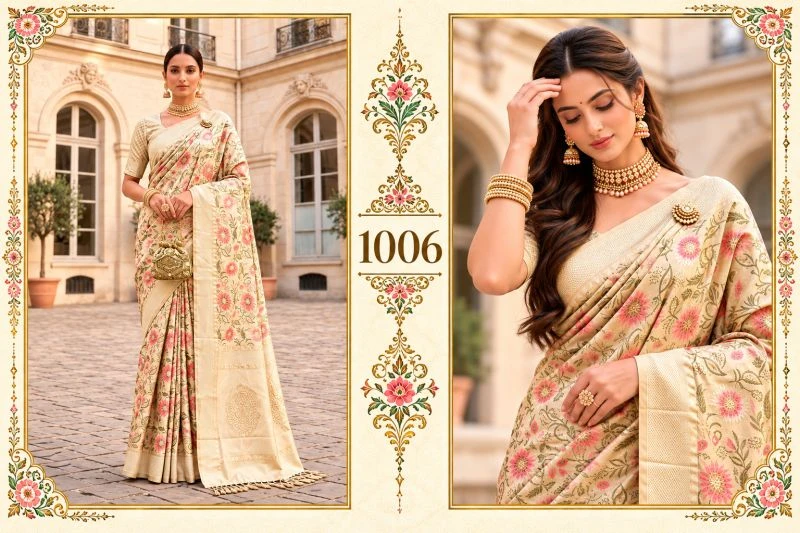 Bunawat Najrana Vol 1 Banarasi Silk Sangam Prints Saree 4