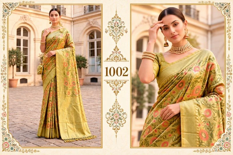 Bunawat Najrana Vol 1 Banarasi Silk Sangam Prints Saree 6
