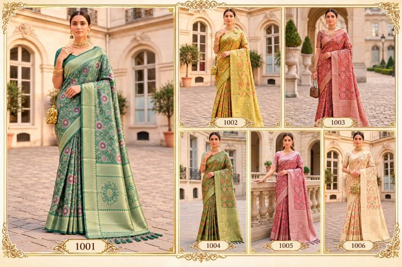 Bunawat Najrana Vol 1 Banarasi Silk Sangam Prints Saree 8