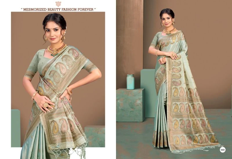 Bunawat Pure Silk Vol 7 Silk Sangam Printed Woven Work Saree 3