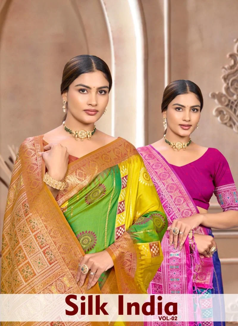 Bunawat Silk India Vol 2 Soft Silk Sangam Prints Saree Collection
