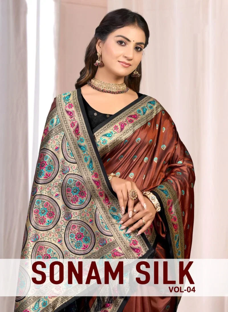 Bunawat Sonam Silk Vol 4 Soft Silk Party Wear Premium Saree