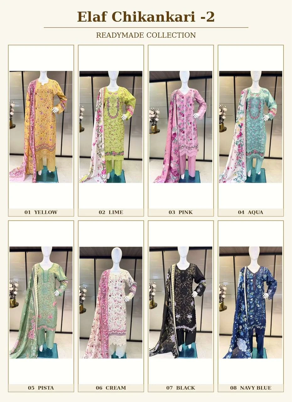 Deepsy Suits Elaf Chikankari Vol 2 Ready Made Collection - Readymade Dress 10