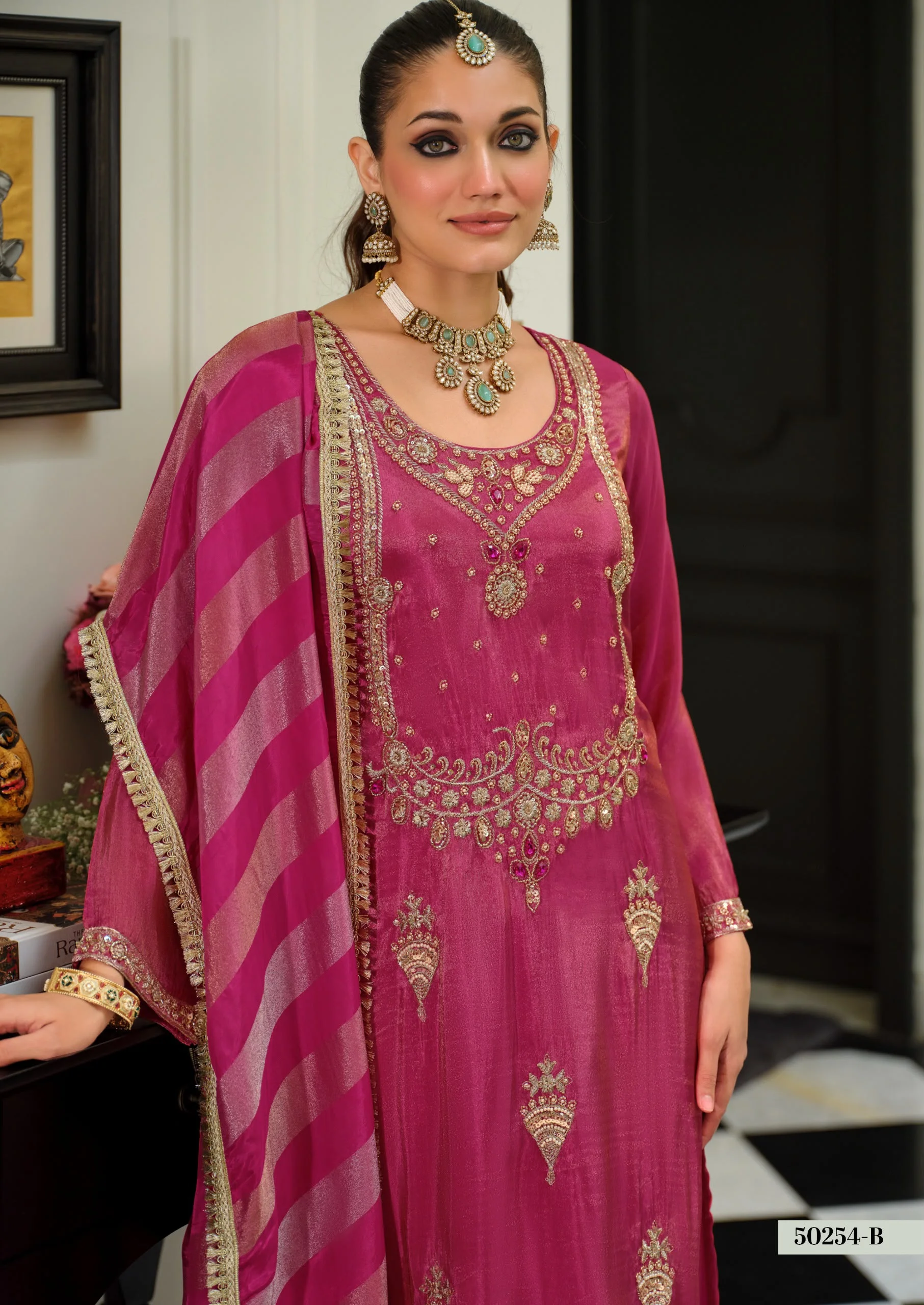 DN-50254 Pure Viscose Simar Embroidery Suit 1
