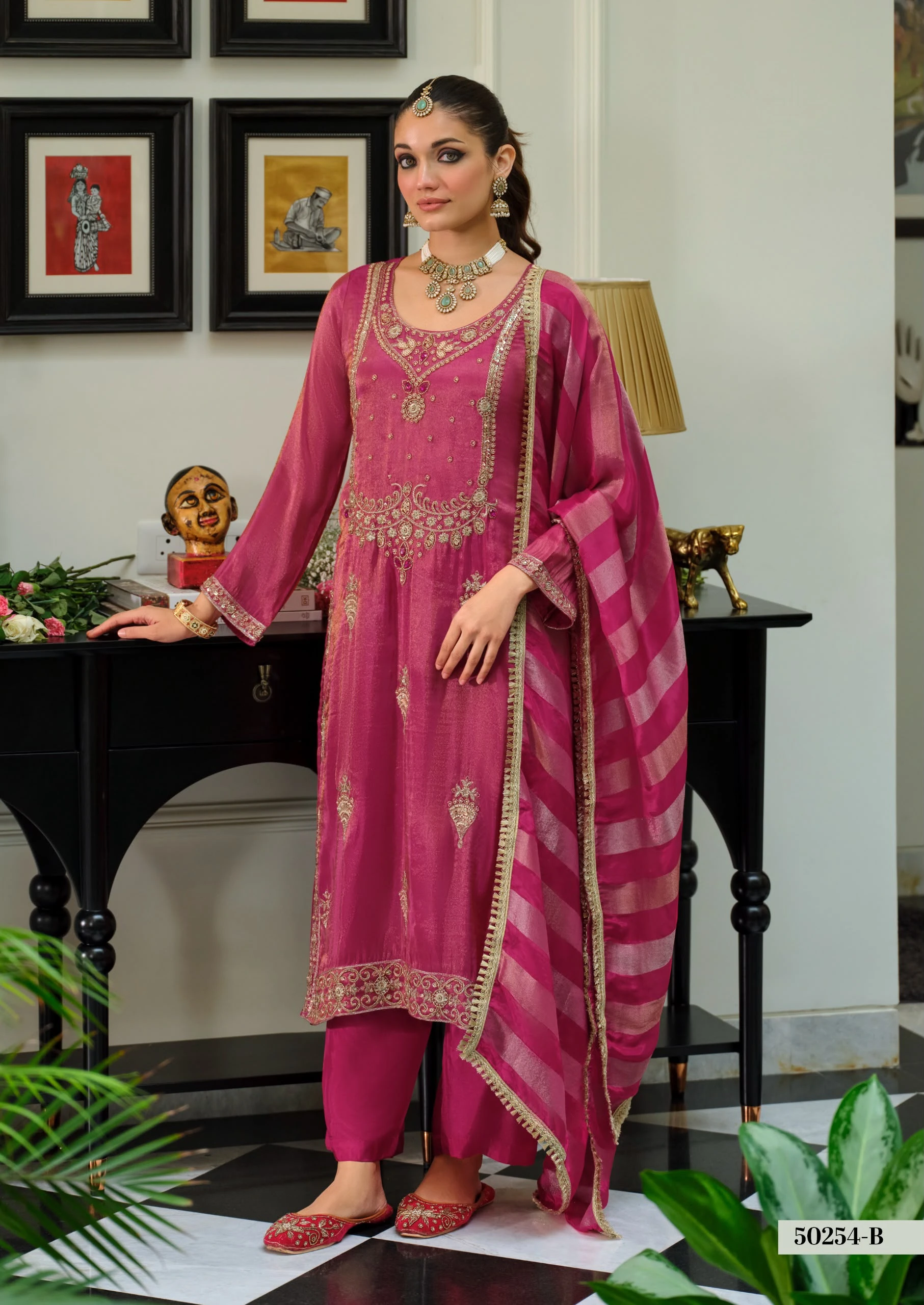 DN-50254 Pure Viscose Simar Embroidery Suit 3