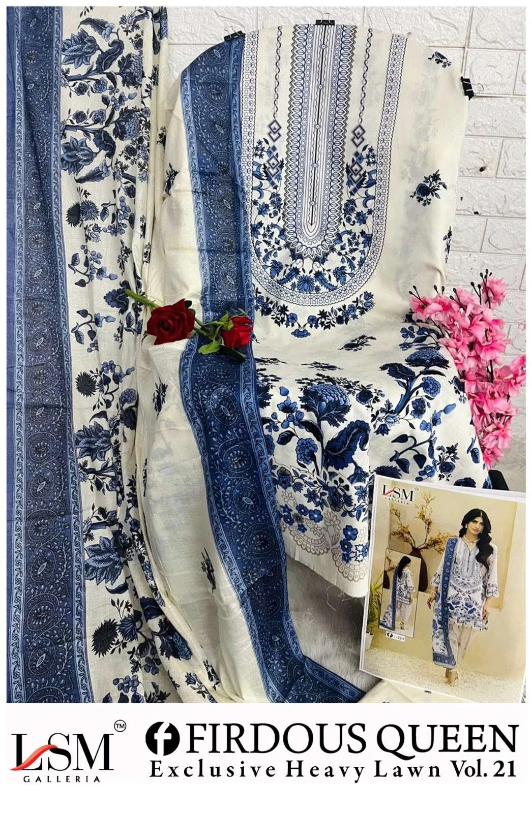 Firdous Queen Lawn Vol 21 13