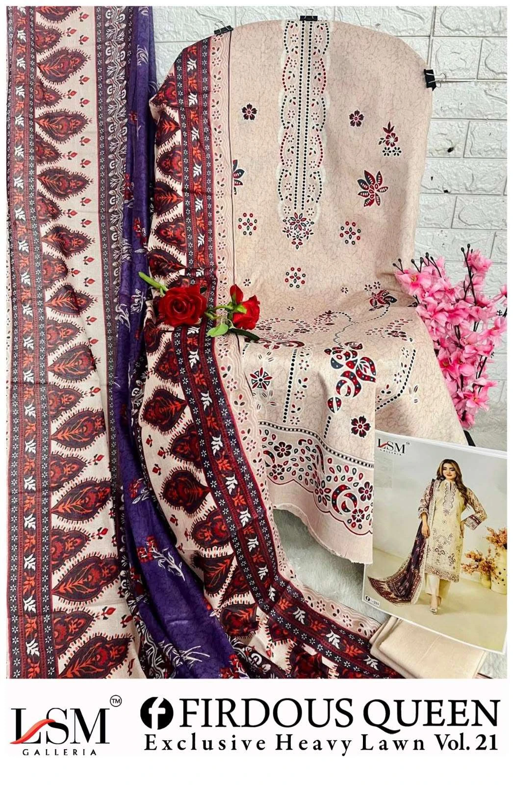 Firdous Queen Lawn Vol 21 3