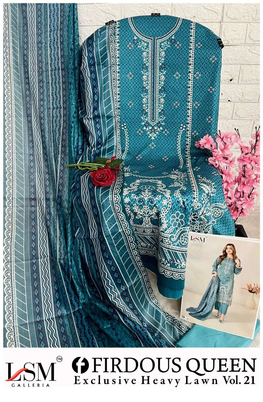 Firdous Queen Lawn Vol 21 7