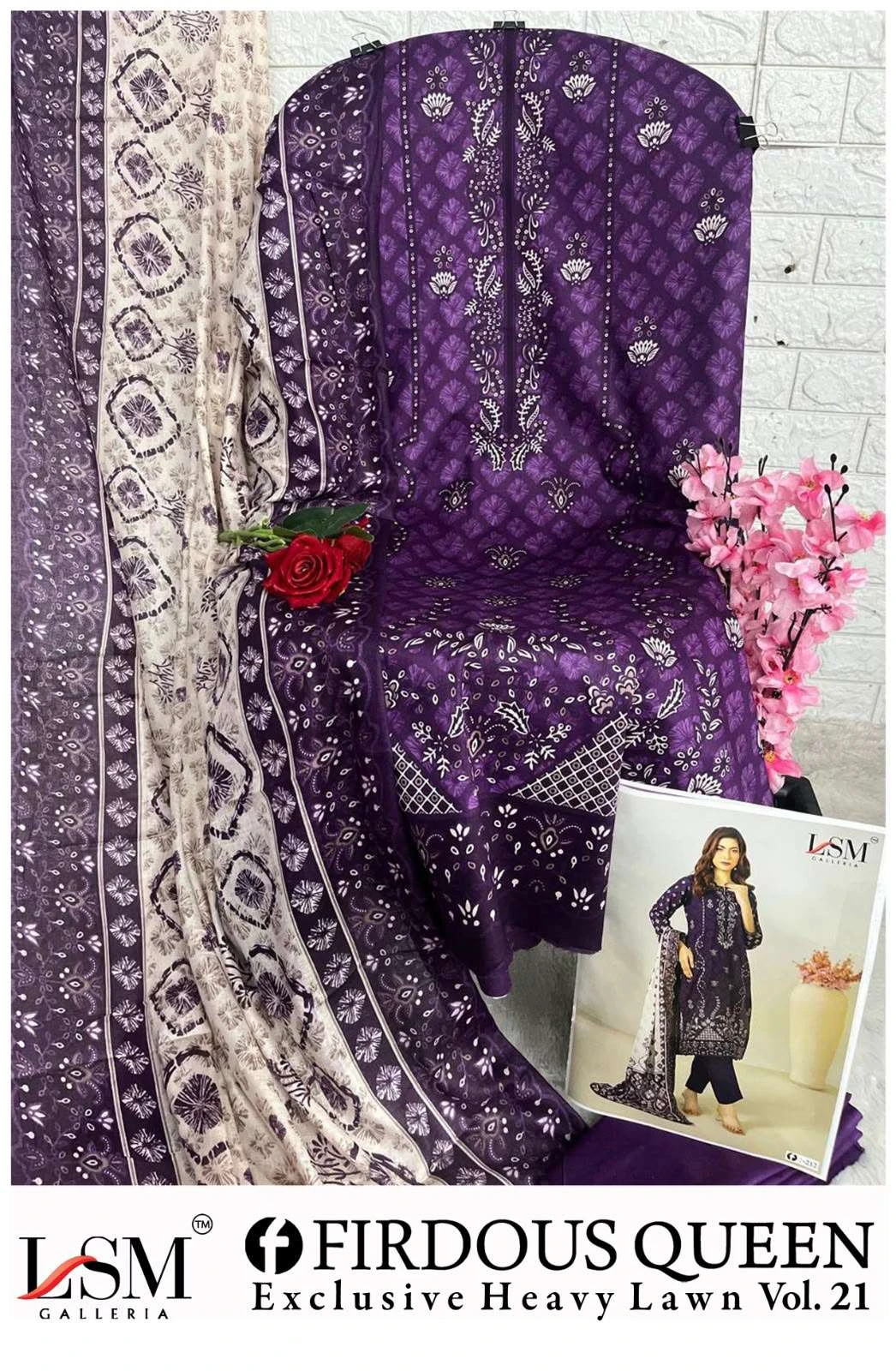 Firdous Queen Lawn Vol 21 9
