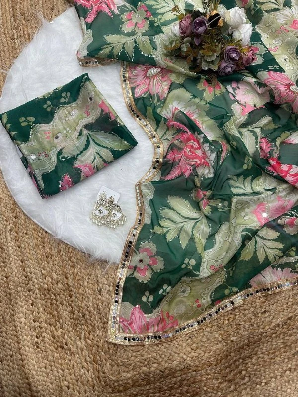 Gopi Vol 2 Soft Tebby Silk Embroidered Digital Printed Saree 2
