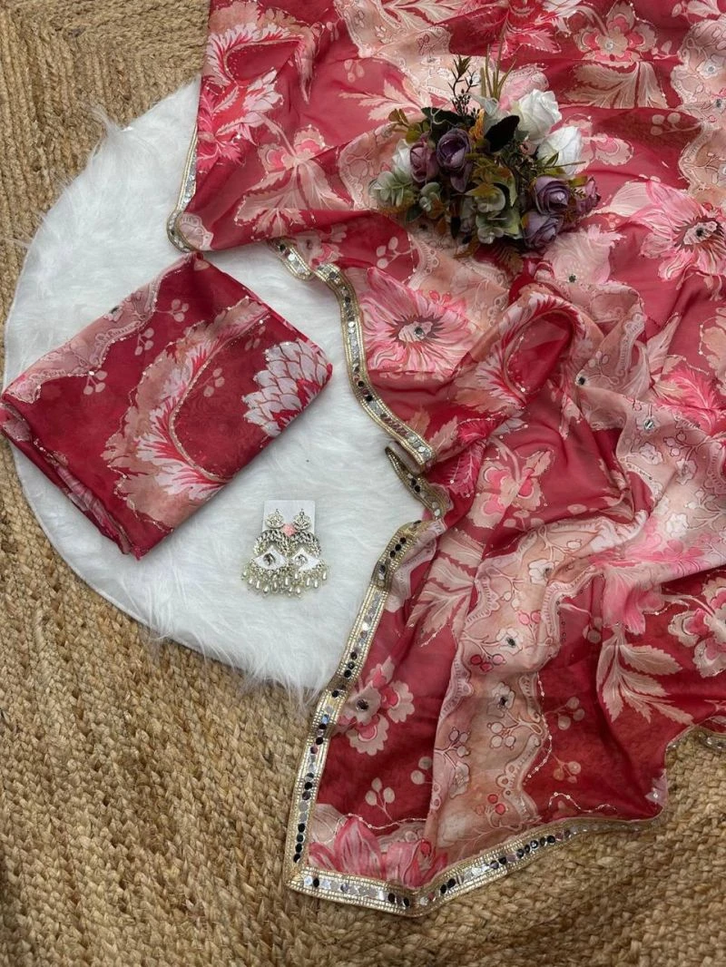 Gopi Vol 2 Soft Tebby Silk Embroidered Digital Printed Saree 3