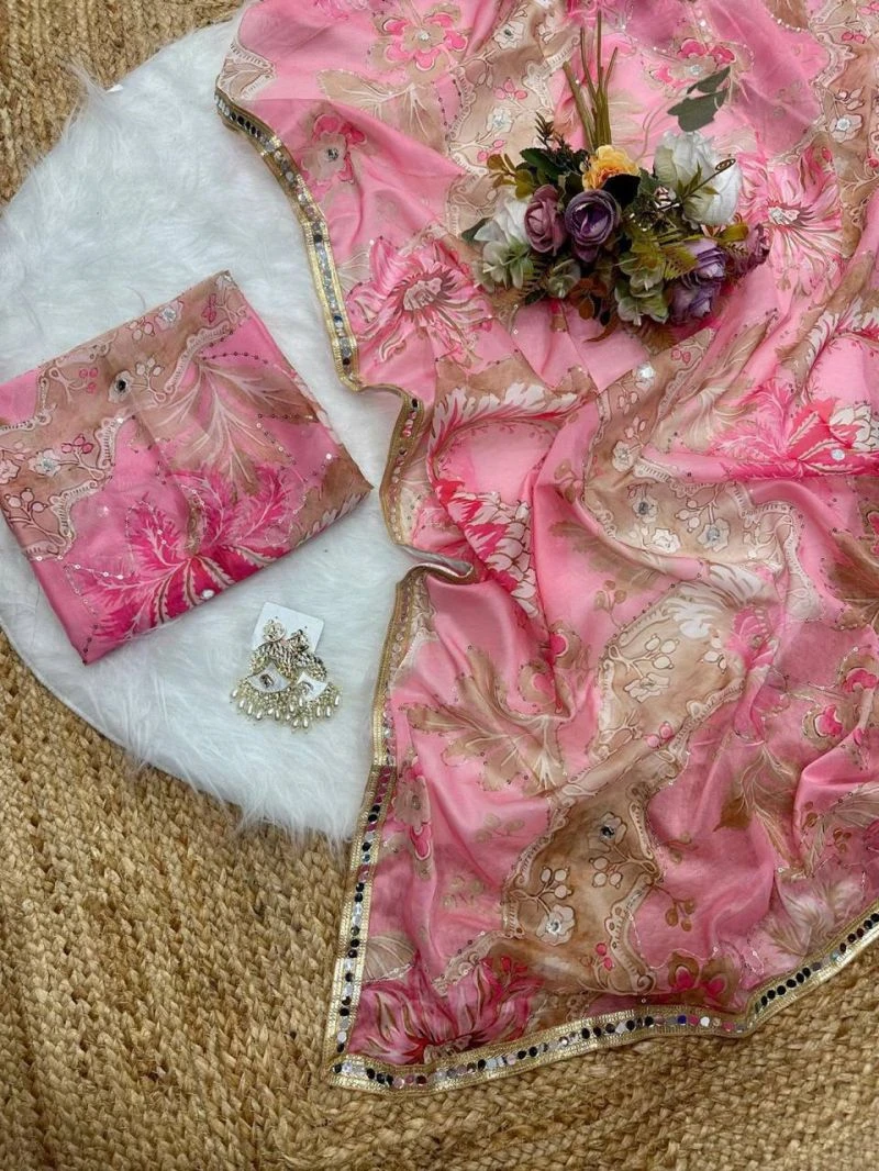 Gopi Vol 2 Soft Tebby Silk Embroidered Digital Printed Saree 4