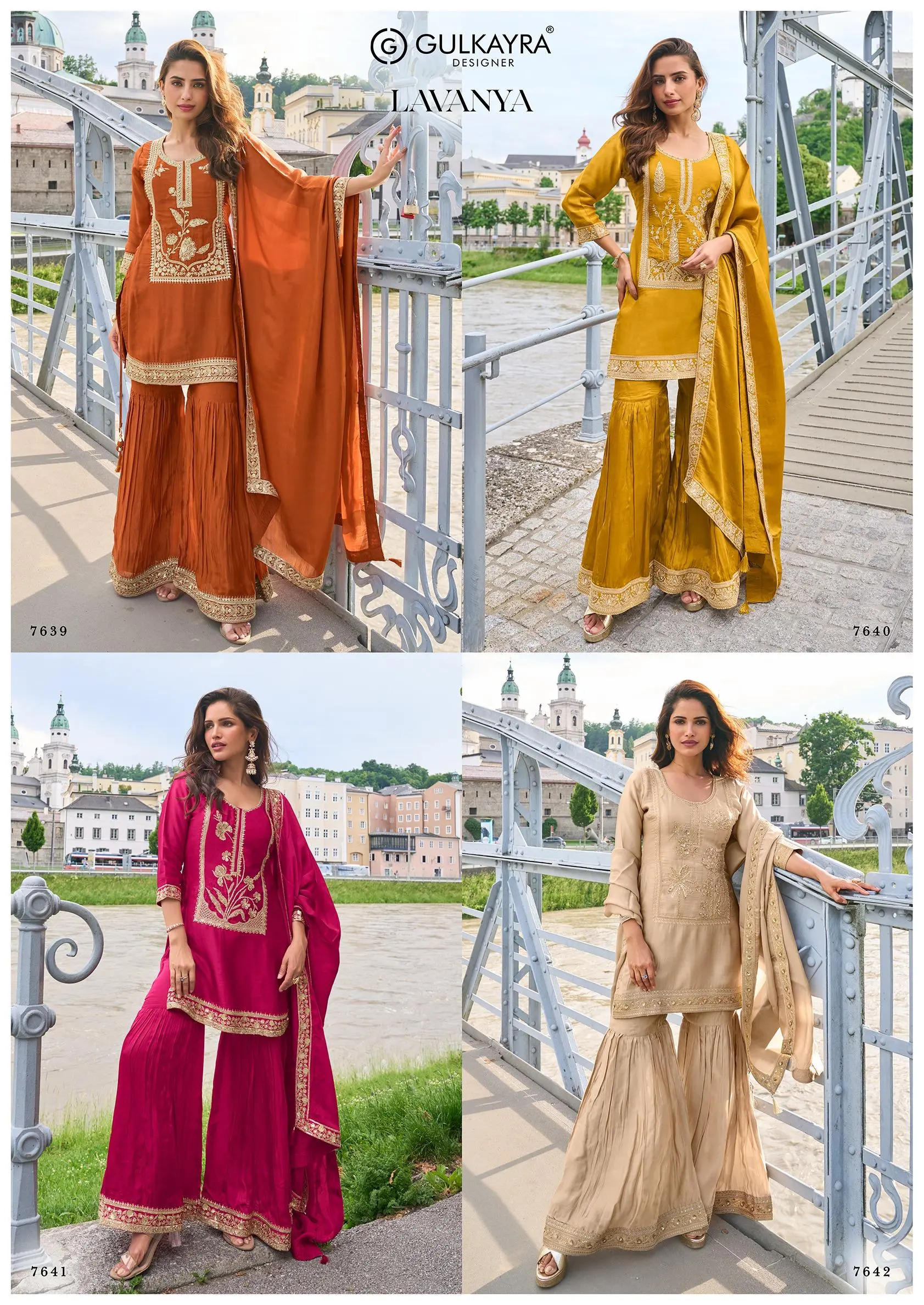 Gulkayra Designer Lavanya 7639 Series Pure Silk Suit With Embroidery Work 10