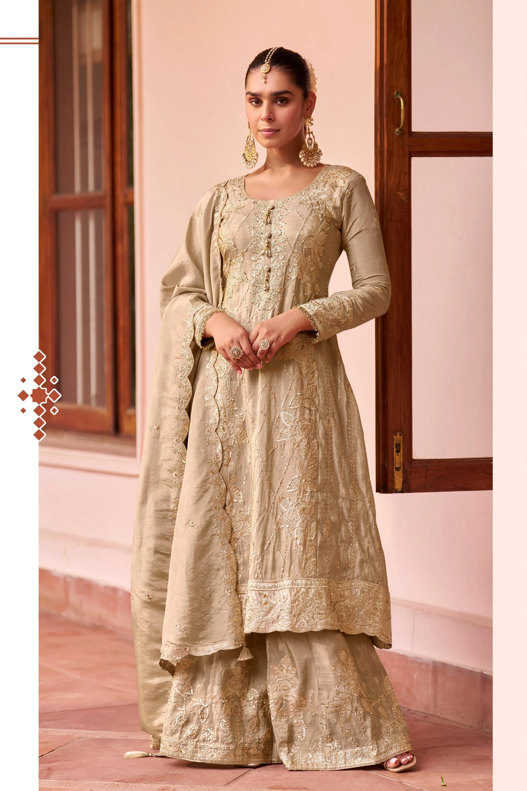 Gulkayra Designer Zeenat Real Simar Silk Suit With Embroidery And Hand Work 2
