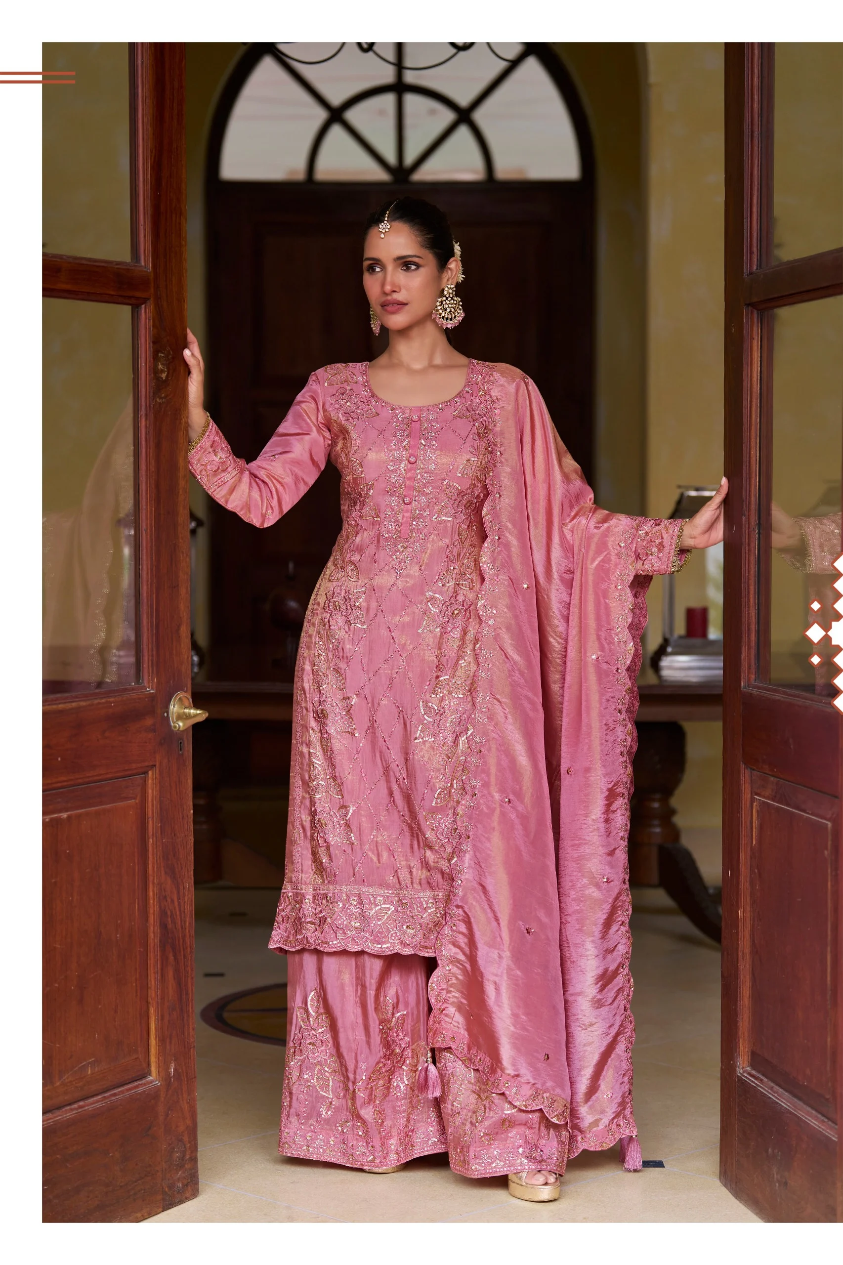 Gulkayra Designer Zeenat Real Simar Silk Suit With Embroidery And Hand Work 4