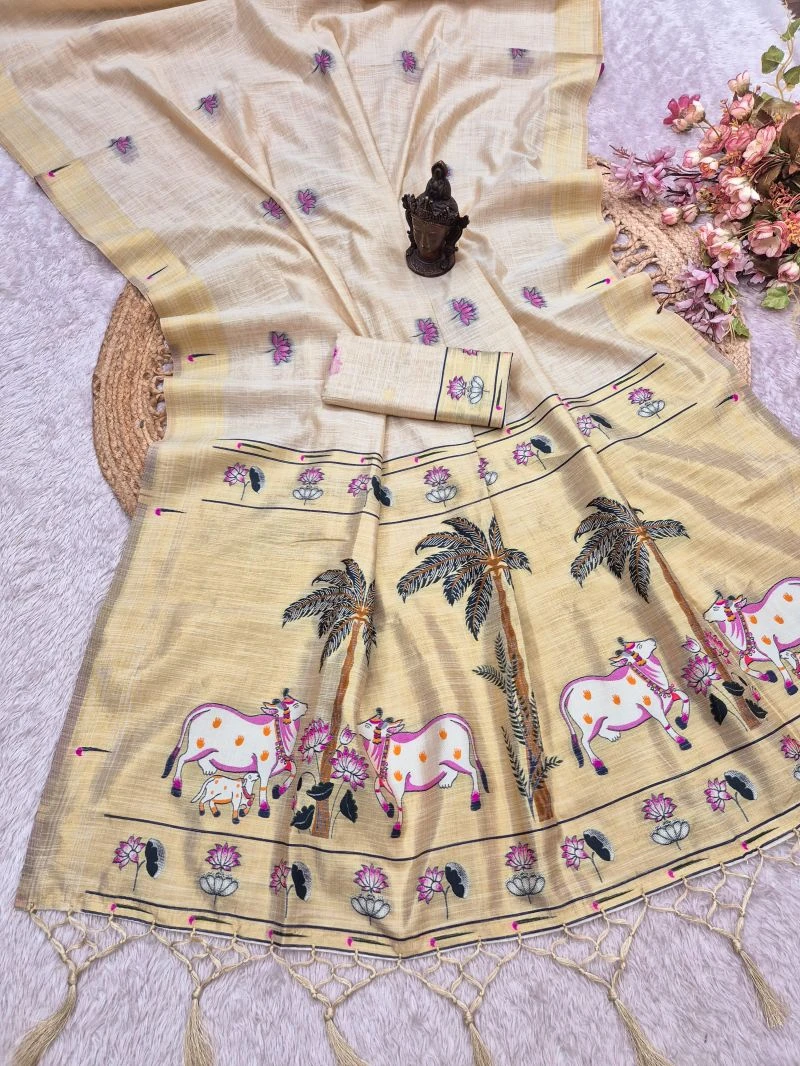 Kamal Vol 1 Munga Cotton Weaving Zari Butti Work Saree Collection 2