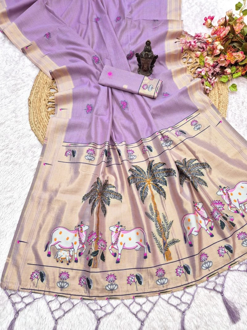 Kamal Vol 1 Munga Cotton Weaving Zari Butti Work Saree Collection 4