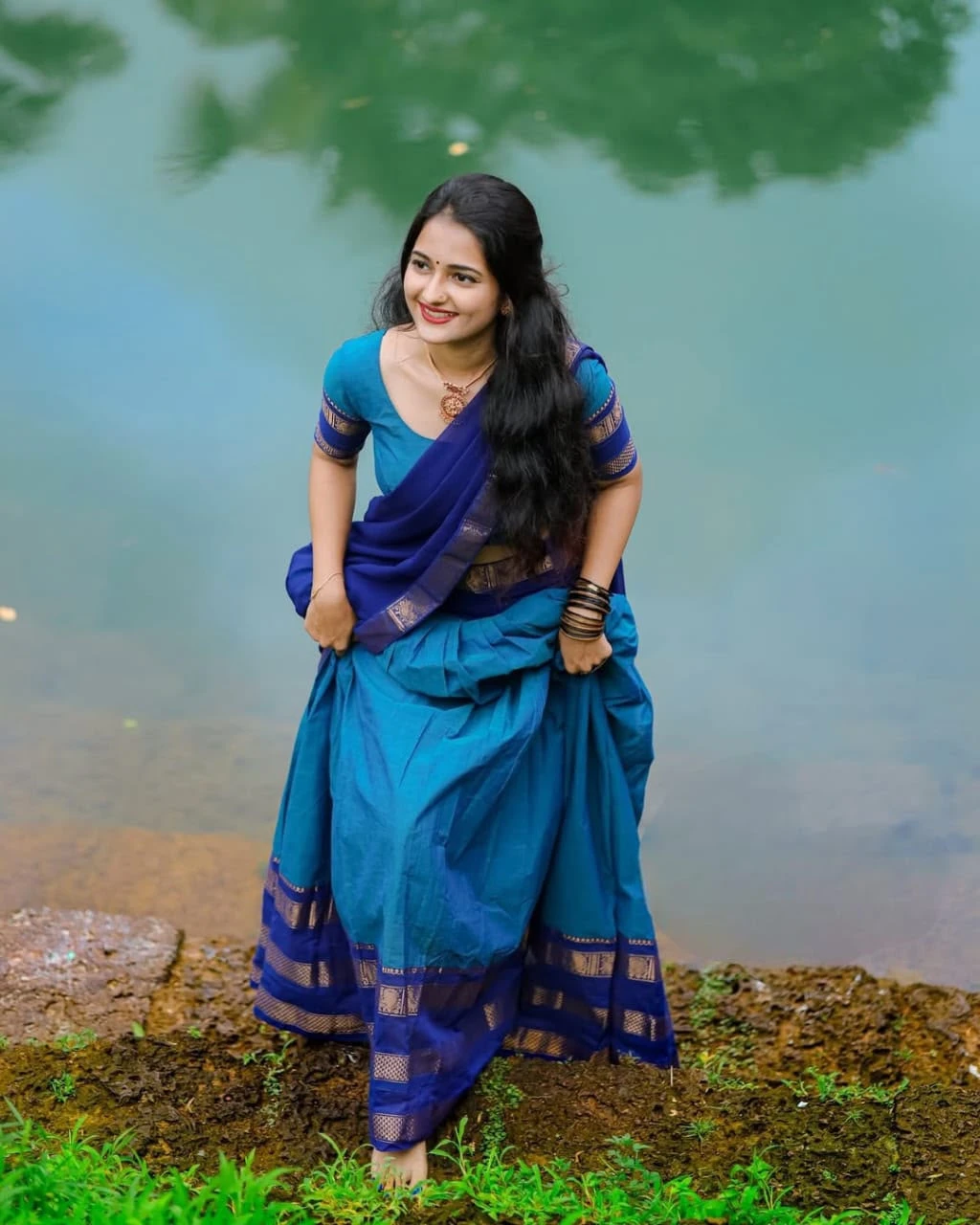 Kanjivaram Silk Lehenga Half Saree 12
