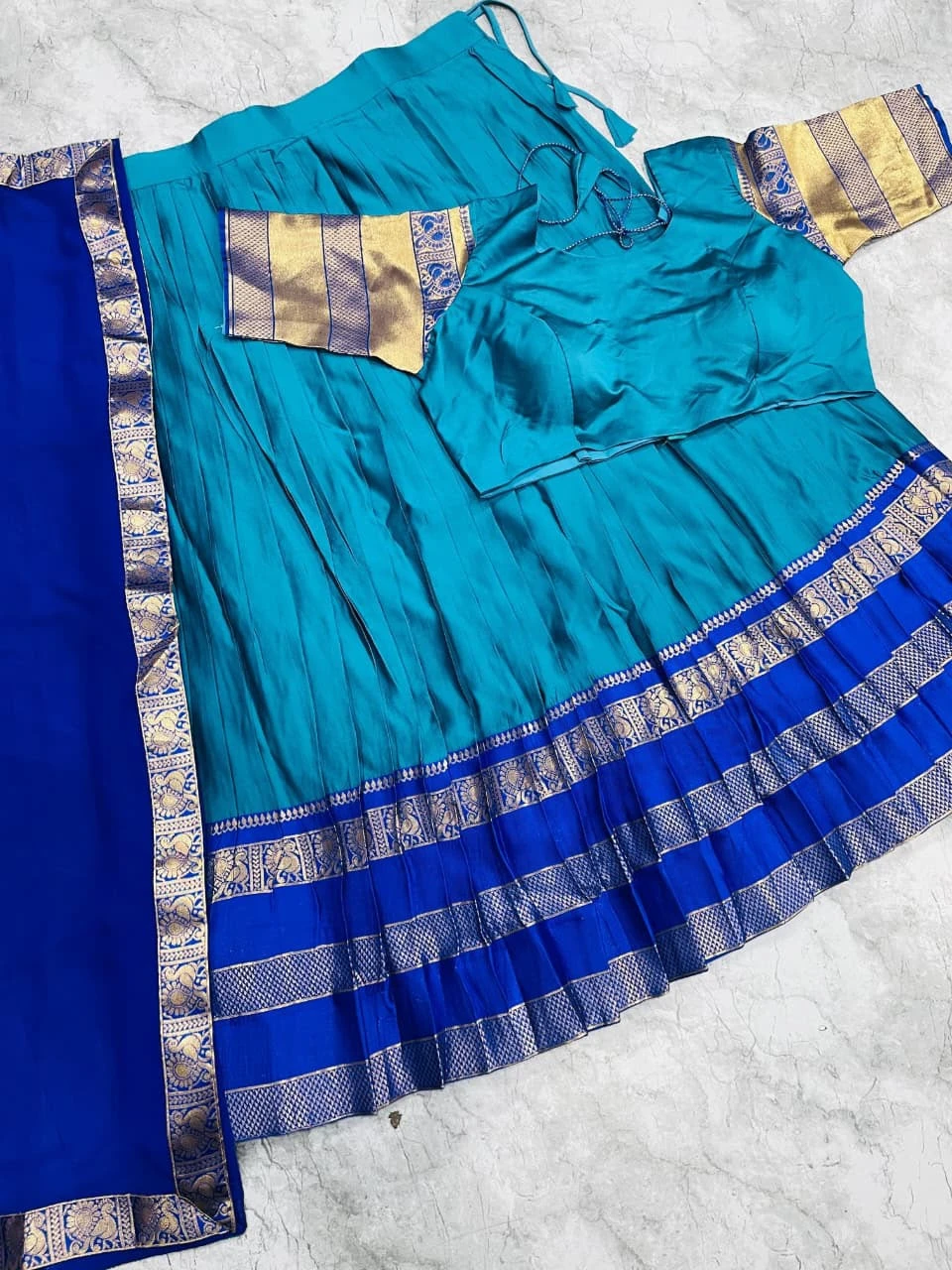 Kanjivaram Silk Lehenga Half Saree 4