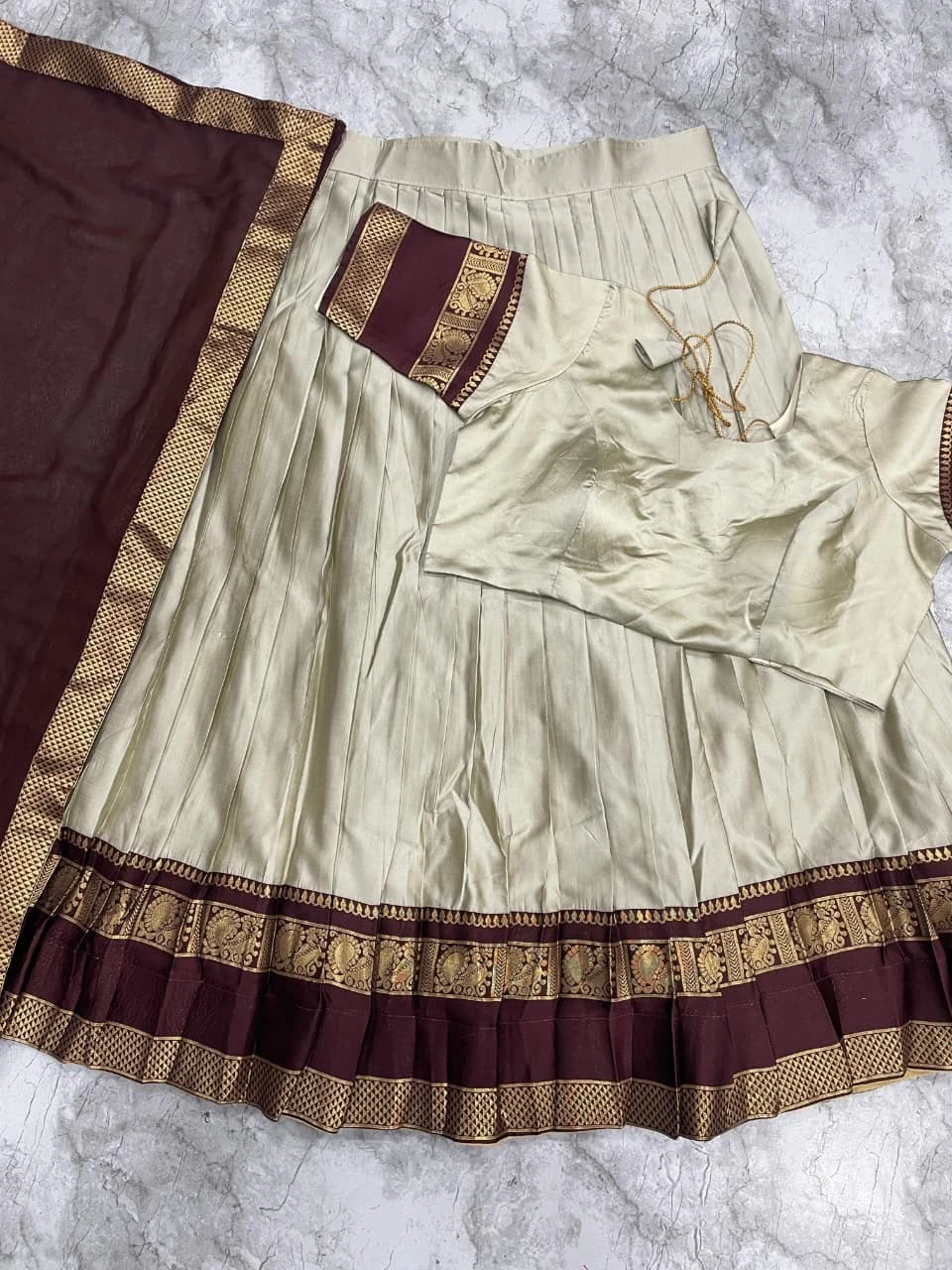 Kanjivaram Silk Lehenga Half Saree 7