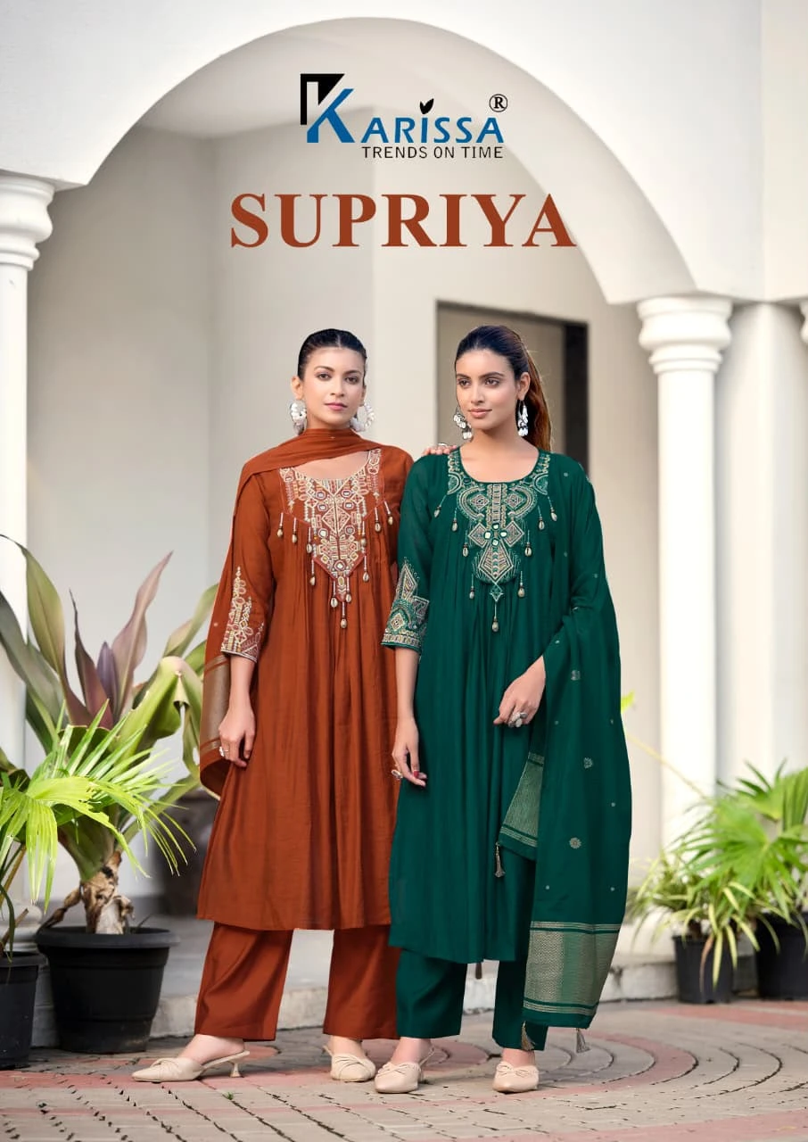 Karissa Supriya Hand Mirror Work Salwar Suit Collection 1