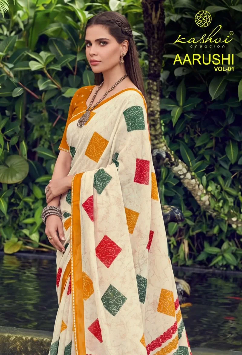 Kashvi Aarushi Vol 1 Weightless Printed Fancy Saree Collection