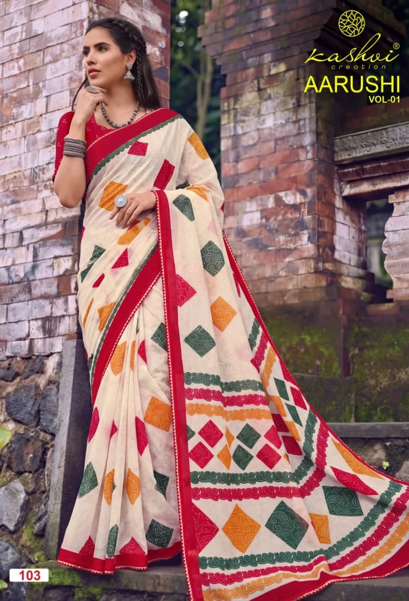 Kashvi Aarushi Vol 1 Weightless Printed Fancy Saree Collection 2