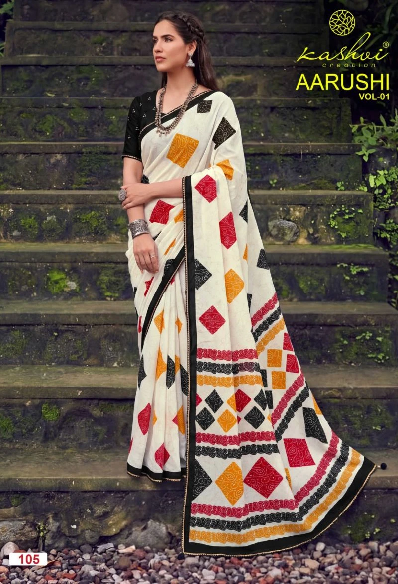 Kashvi Aarushi Vol 1 Weightless Printed Fancy Saree Collection 3