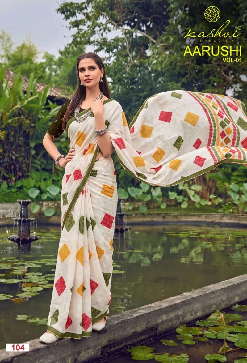 Kashvi Aarushi Vol 1 Weightless Printed Fancy Saree Collection 5