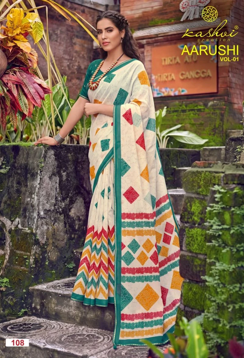 Kashvi Aarushi Vol 1 Weightless Printed Fancy Saree Collection 8