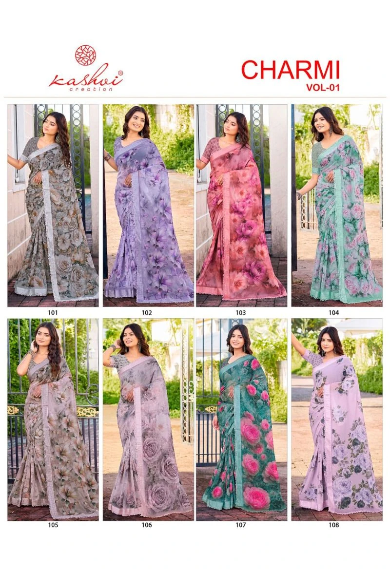 Kashvi Charmi Vol 1 Weightless Printed Fancy Saree Collection 10