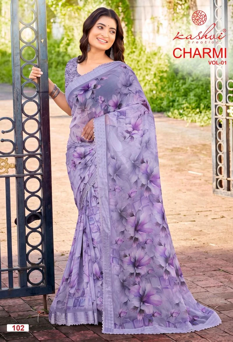 Kashvi Charmi Vol 1 Weightless Printed Fancy Saree Collection 7