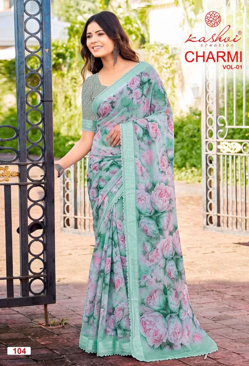 Kashvi Charmi Vol 1 Weightless Printed Fancy Saree Collection 8
